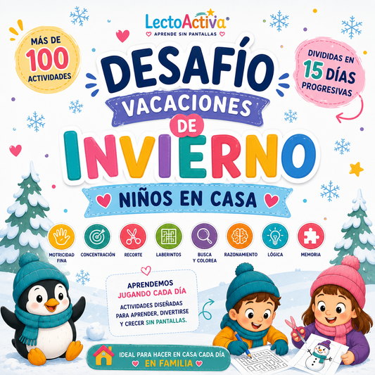 Desafío de Invierno + 100 actividades para niños en vacaciones!